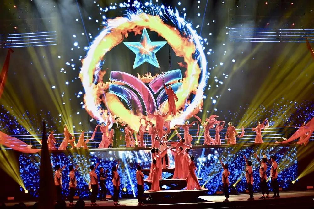 Đại hội thể dục thể thao thủ đô Hà Nội đã được khai mạc trang trọng tối ngày 15-12. Ảnh: TTHN