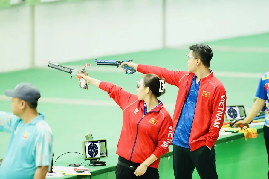 Xạ thủ đội tuyển bắn súng Việt Nam sẽ thi đấu tại Ấn Độ đầu năm 2026. Ảnh: DŨNG PHƯƠNG