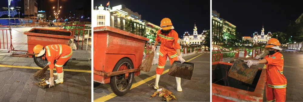 Lặng lẽ tiếng chổi những đêm giãn cách ảnh 17 Lặng lẽ tiếng chổi những đêm giãn cách ảnh 17