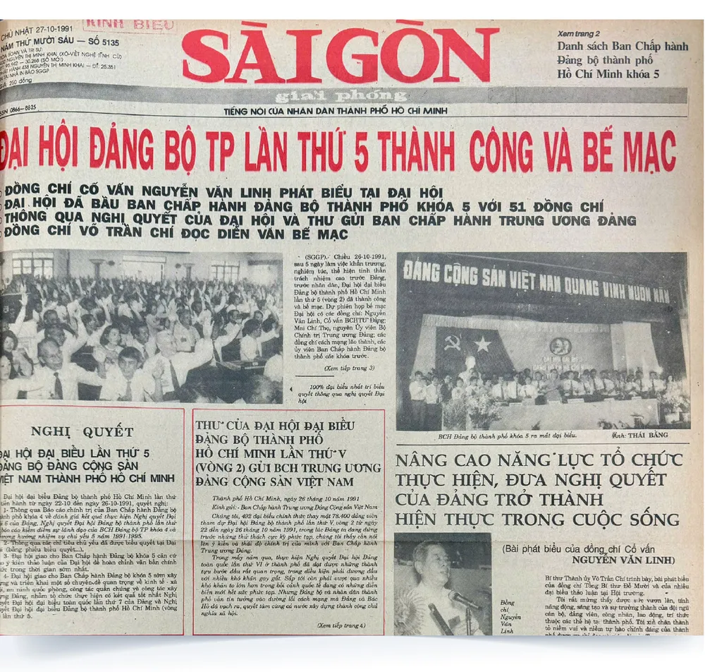 Trang 1 Báo SGGP ngày 27-10-1991 DH lan 5-5.jpg