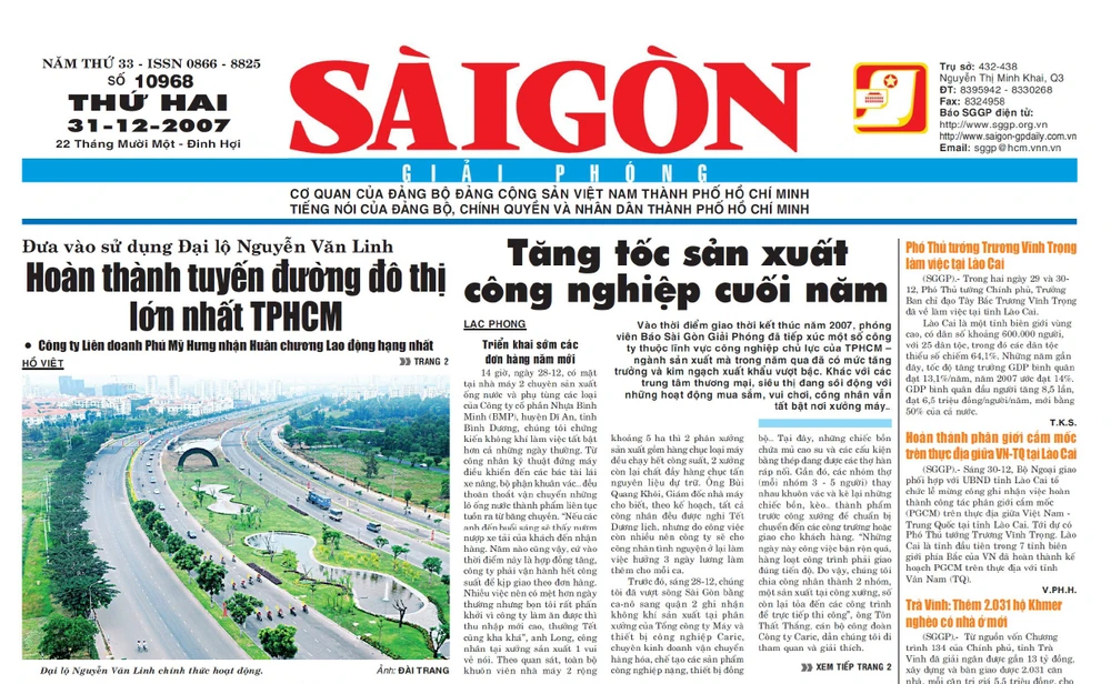 Báo SGGP ngày 31-12-2007 - Khánh thành đại lộ Nguyễn Văn Linh DH lan 8-7.jpg