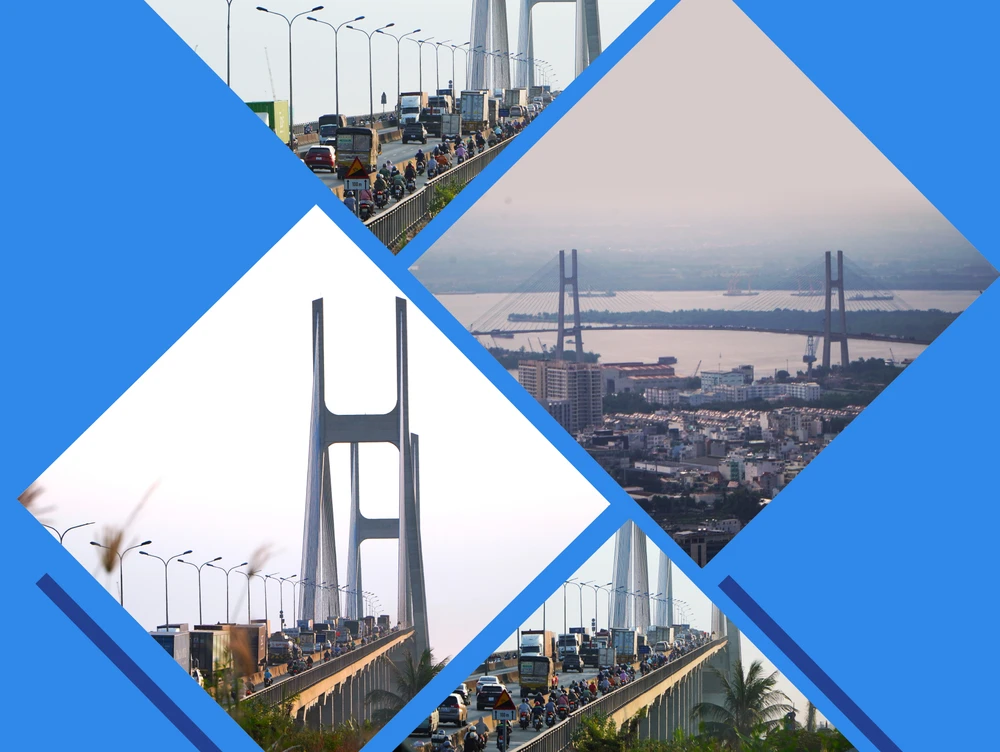 Sau gần 2 thập kỷ, cầu Phú Mỹ vẫn là công trình huyết mạch cho thông thương và thúc đẩy sự phát triển kinh tế - xã hội của Thành phố mang tên Bác. Ảnh: THANH CHIÊU TPHCM-nhung cay cau-stit3-cau Phu My-3.jpg
