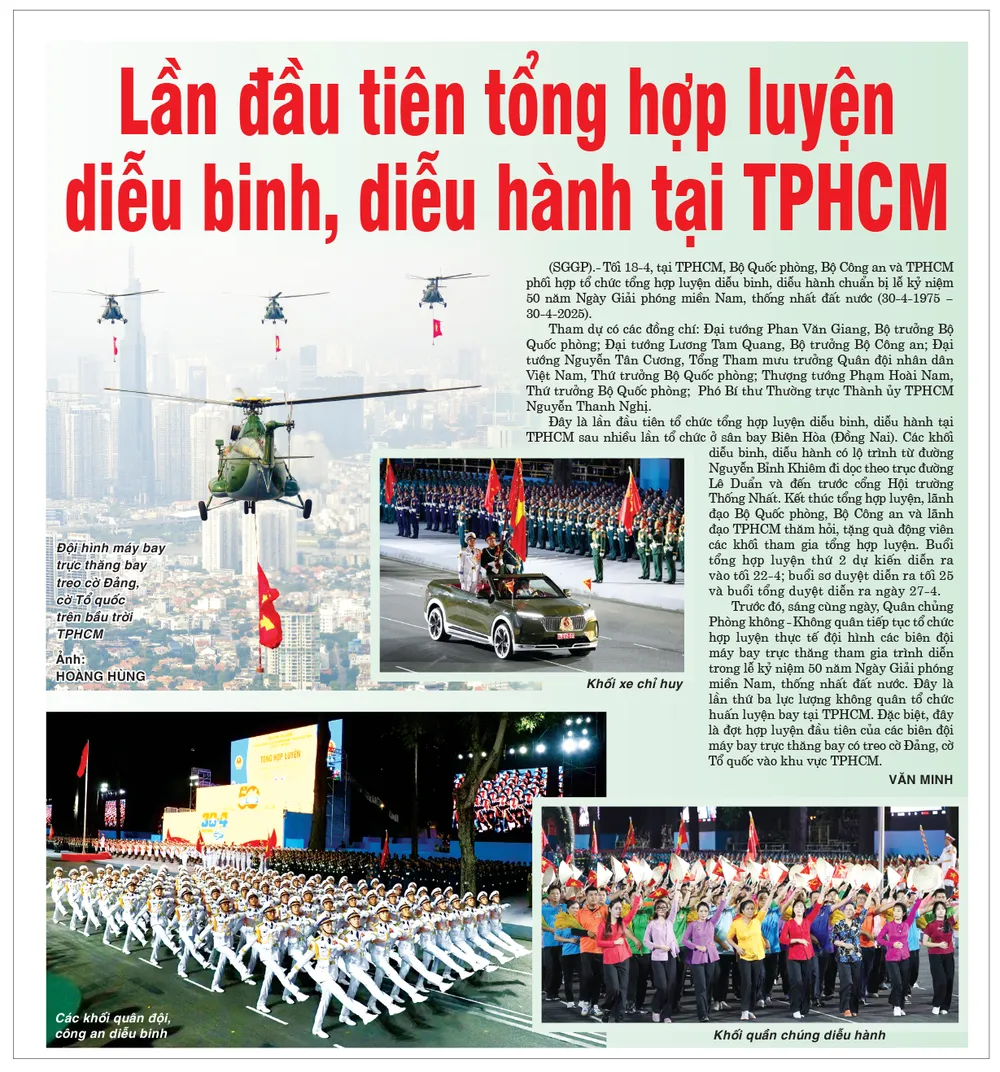 Trang 1 Báo SGGP ngày 19-4-2025 Dau an nhiem ky-phan 1-30-4-1.jpg