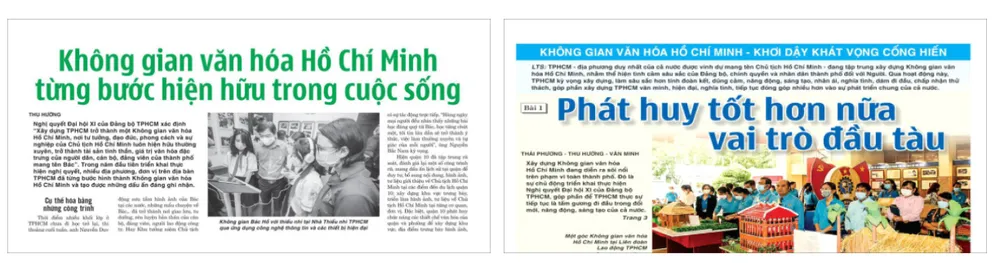 Báo SGGP ngày 9-2-2022 và trang 1 Báo SGGP ngày 27-10-2022 khởi đăng vệt bài về Không gian văn hóa Hồ Chí Minh Dau an nhiem ky-phan 1-kgvh-1.jpg