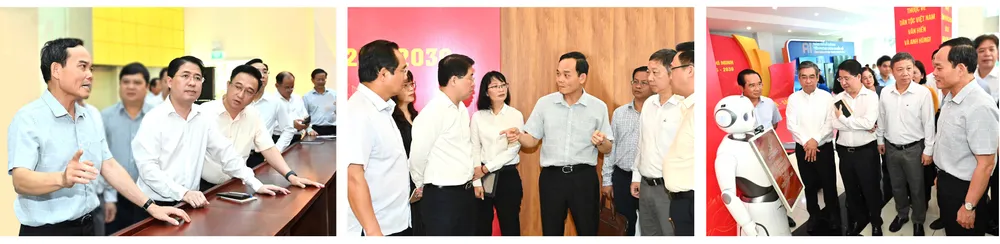 Sáng 9-10, tại Học viện Cán bộ TPHCM, đồng chí Trần Lưu Quang, Bí thư Trung ương Đảng, Bí thư Thành ủy TPHCM, cùng đoàn công tác kiểm tra việc chuẩn bị tổ chức Đại hội đại biểu Đảng bộ TPHCM lần thứ I, nhiệm kỳ 2025-2030. Ảnh: VIỆT DŨNG Tran luu quang-1.jpg