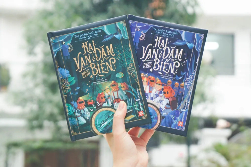 Tác phẩm &quot;Hai vạn dặm dưới biển&quot; của nhà văn Jules Verne là một trong những tác phẩm kinh điển vừa được trở lại trong một diện mạo hoàn toàn mới, do các họa sĩ của Việt Nam thực hiện