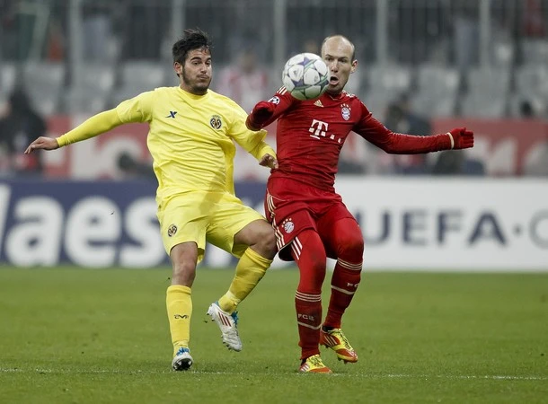 Villarreal từng thất thủ trước Bayern Munich của Arjen Robben ở Champions Lague mùa 2011-2012