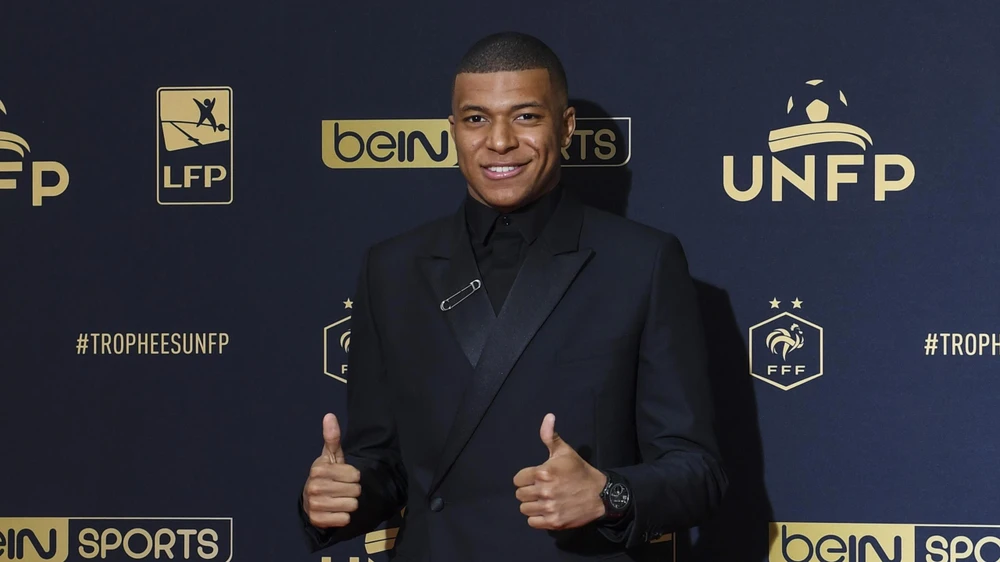 Mbappe thắng danh hiệu Cầu thủ xuất sắc nhất mùa giải của bóng đá Pháp