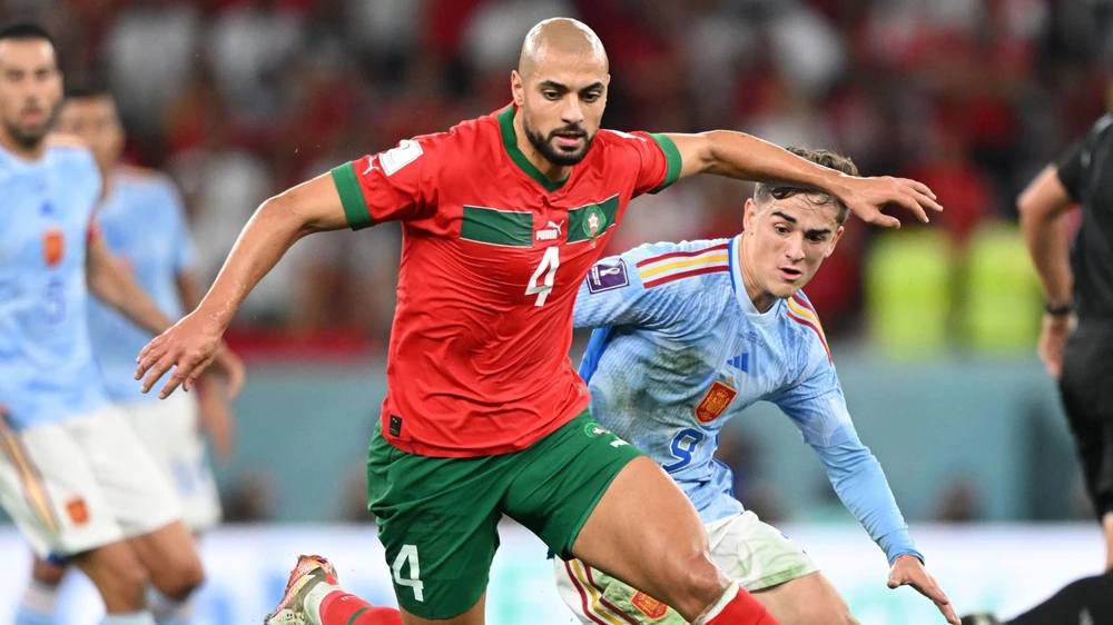 Amrabat trở thành tiền vệ châu Phi nổi bật nhất các kỳ World Cup