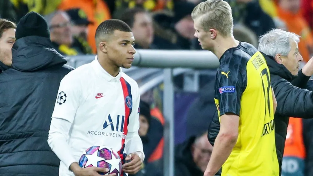 Mbappe đối đầu Haaland trong quá khứ