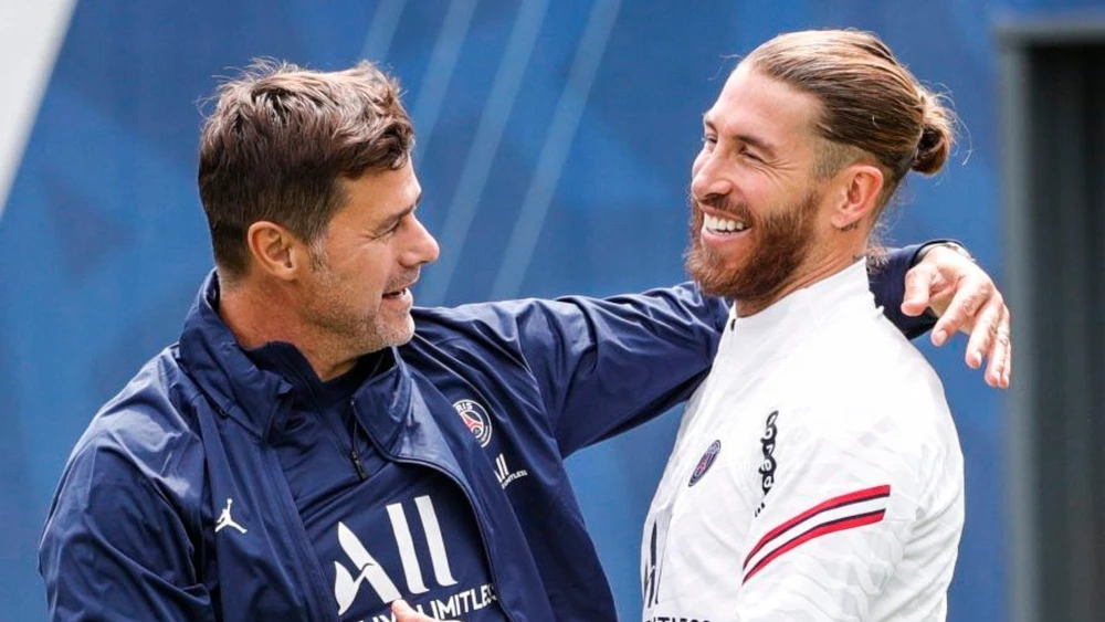 Ramos và cựu HLV PSG, Mauricio Pochettino