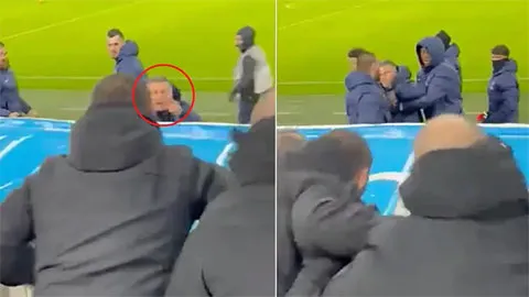 Hình ảnh ghi lại sự cố giữa HLV Galtier và nam khán giả