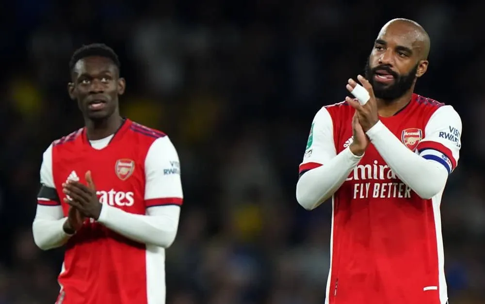 Balogun cùng Lacazette tại Arsenal trước đây