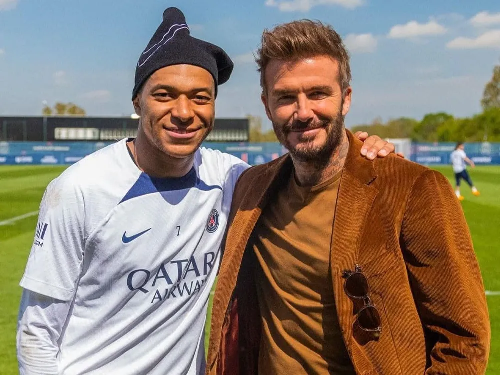 Beckham và Mbappe Beckham và Mbappe