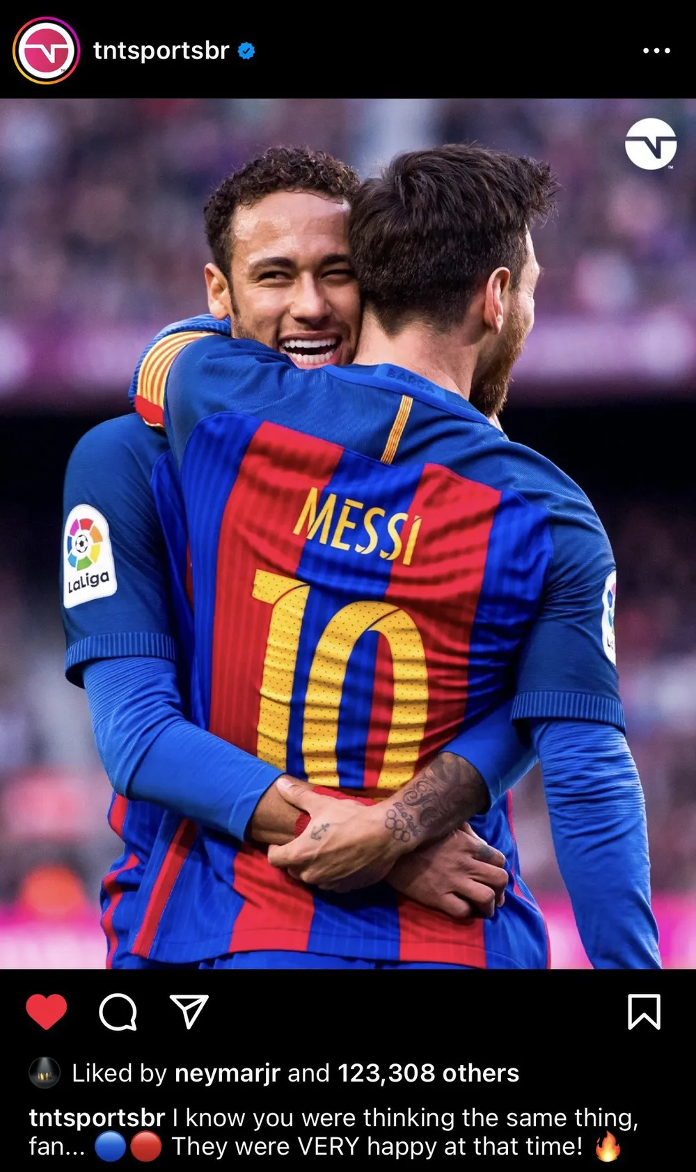 Bức ảnh được Neymar đồng tình