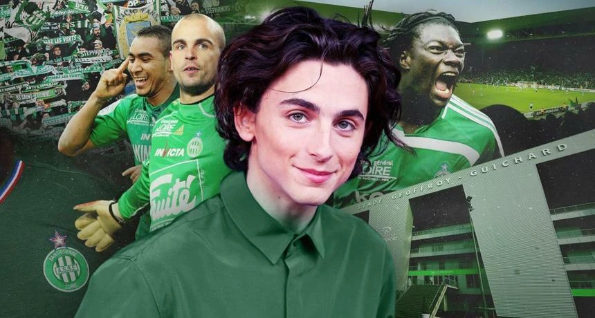 Diễn viên điện ảnh Timothee Chalamet hâm mộ cuồng nhiệt AS Saint-Etienne, đội bóng giàu truyền thống của Ligue 1