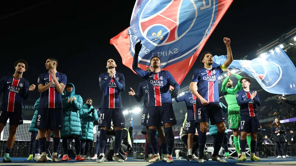 PSG đã giành chức vô địch Ligue 1 lần thứ tư liên tiếp và lần thứ mười kể từ "kỷ nguyên Qatar". Ảnh: Getty Images