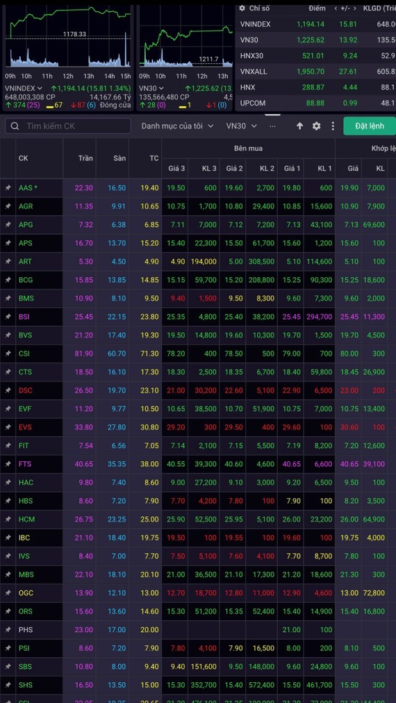 Money pours into stock market, VN-Index advances by nearly 16 points ảnh 1 Money pours into stock market, VN-Index advances by nearly 16 points ảnh 1