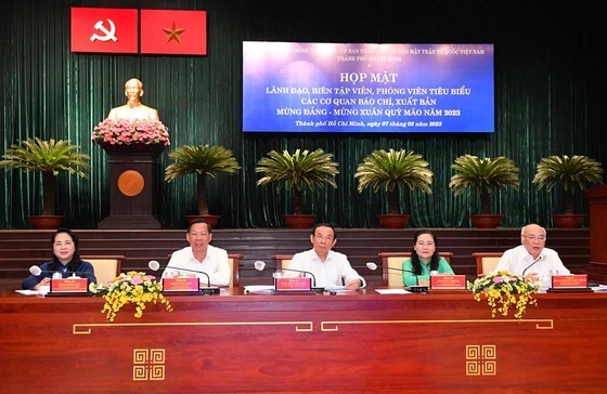 HCMC's leaders at the meeting. (Photo: SGGP) HCMC's leaders at the meeting. (Photo: SGGP)
