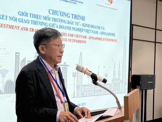 Mr. Kho Choon Keng, Chairman of SCCCI, speaks at the event. (Photo: SGGP) Mr. Kho Choon Keng, Chairman of SCCCI, speaks at the event. (Photo: SGGP)