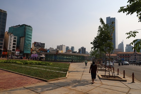 The street surface of the Ben Thanh Station has been restored.