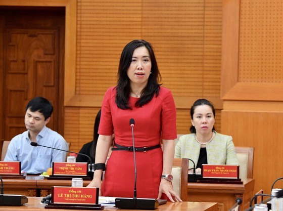 Deputy Foreign Minister Le Thi Thu Hang speaks at the meeting. Deputy Foreign Minister Le Thi Thu Hang speaks at the meeting.