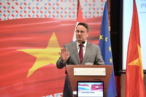 Luxembourg Prime Minister Xavier Bettel speaks at the event. (Photo: SGGP) Luxembourg Prime Minister Xavier Bettel speaks at the event. (Photo: SGGP)