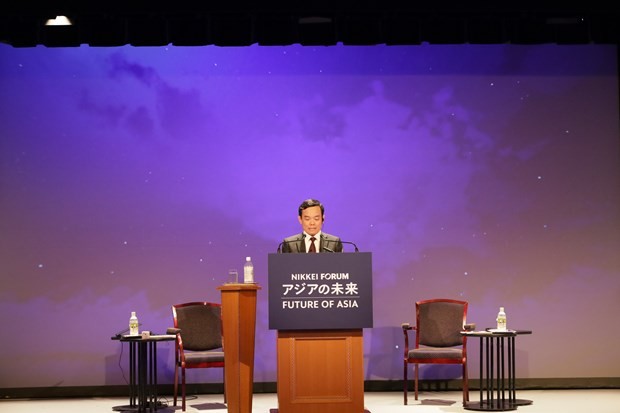 Deputy PM Tran Luu Quang delivers a speech at the 28th International Conference on the Future of Asia in Tokyo on May 25. (Photo: VNA) Deputy PM Tran Luu Quang delivers a speech at the 28th International Conference on the Future of Asia in Tokyo on May 25. (Photo: VNA)