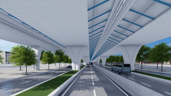 Perspective of the Ring Road No.3 project in HCMC. Perspective of the Ring Road No.3 project in HCMC.