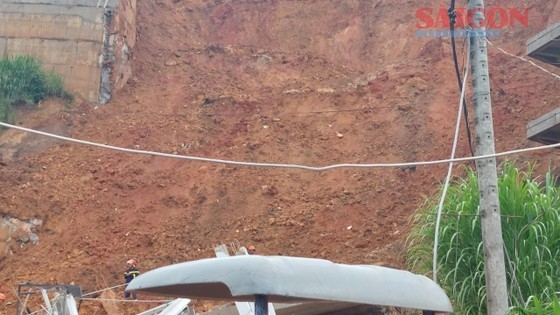 The scene of the landslide incident The scene of the landslide incident