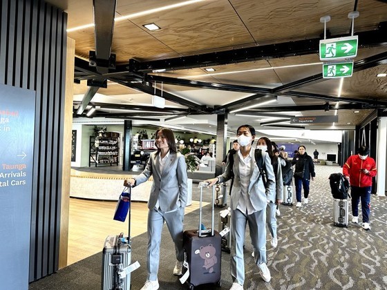 The Vietnamese women&apos;s national team arrives in Napier.