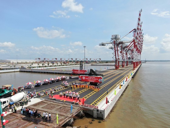 Long An International Port has merged seven berths and opened container handling services on June 24, 2023.