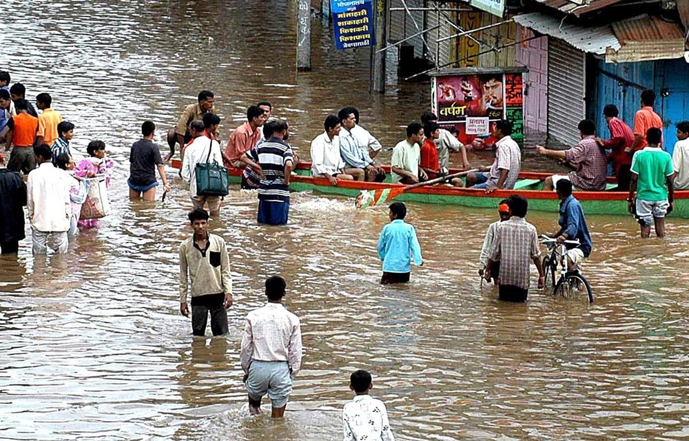 Flooding in Sangli, India. (Photo: VNA)