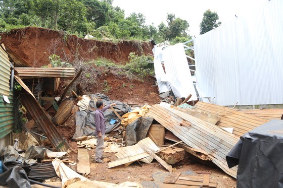 Residences of local residents below the Ho Chi Minh road have been damaged