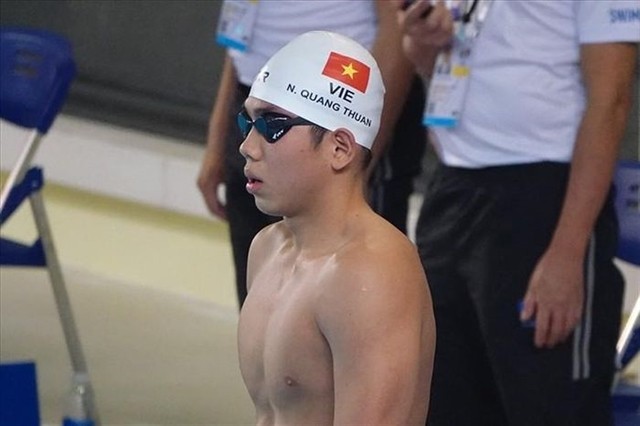 Nguyen Quang Thuan brings home four golds and one new record from the SEA Age Group Swimming Championship in Indonesia. (Photo: VASA) Nguyen Quang Thuan brings home four golds and one new record from the SEA Age Group Swimming Championship in Indonesia. (Photo: VASA)