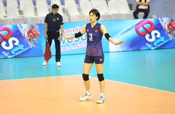 Tran Thi Thanh Thuy continues to excel as the most potent spiker. (Photo: SMM)