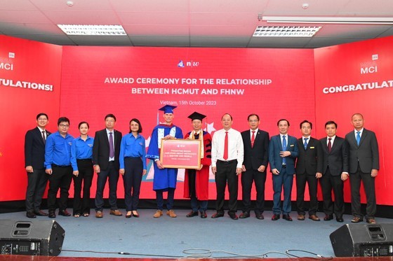 At the award ceremony