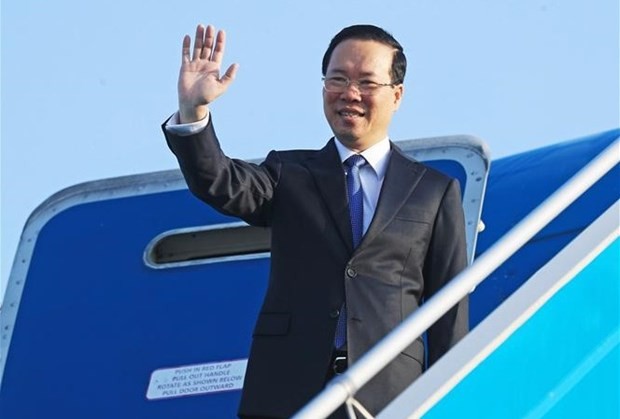 President Vo Van Thuong leaves for the third Belt and Road Forum for International Cooperation in Beijing, China, on October 17 morning. (Photo: VNA) President Vo Van Thuong leaves for the third Belt and Road Forum for International Cooperation in Beijing, China, on October 17 morning. (Photo: VNA)