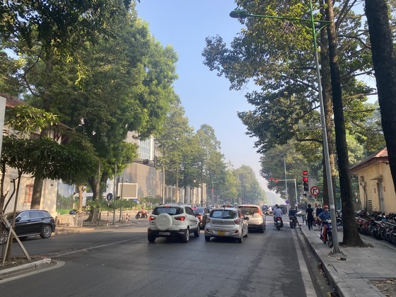 Hung Vuong Street in Hanoi on the morning of October 27 Hung Vuong Street in Hanoi on the morning of October 27