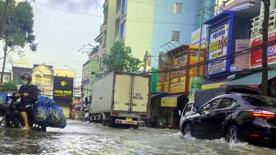 On November 16, downstream areas experience a high tide reaching alert level 3, resulting in flooding in numerous locations in the Mekong Delta. On November 16, downstream areas experience a high tide reaching alert level 3, resulting in flooding in numerous locations in the Mekong Delta.
