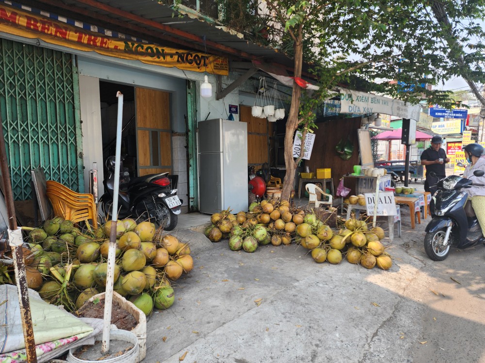 A stall selling fresh coconuts in An Hoi Tay Ward, HCMC 20250323-091313-6929-1345.jpg.jpg