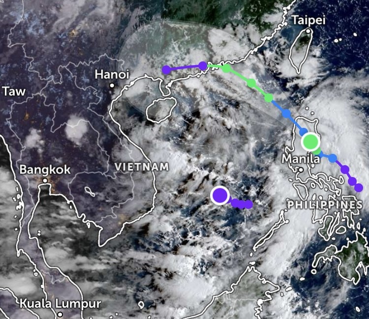 Satellite image of the tropical depression at 7 a.m. on September 17 (Source: Z.E) img-2376-5718-2325.jpeg.jpg
