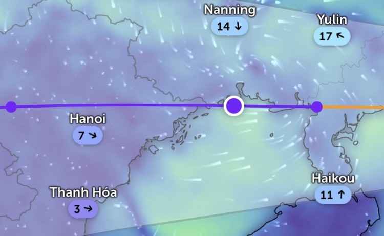 The US forecasts that after crossing China’s Leizhou Peninsula, typhoon No.9 (Ragasa) will weaken. (Source: Z.E.) img-2548-7434-5481.jpeg.jpg