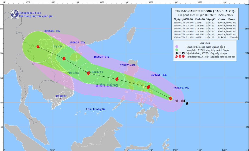 The position of typhoon Bualoi’s center as of 7 a.m. on September 25, along with the NCHMF’s projected trajectory of the storm img-2638-6380-5215.png.png