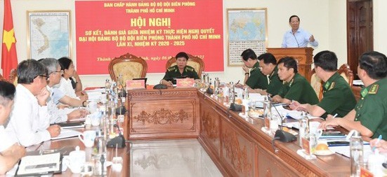 The summary meeting of HCMC Border Guard (Photo: SGGP) The summary meeting of HCMC Border Guard (Photo: SGGP)