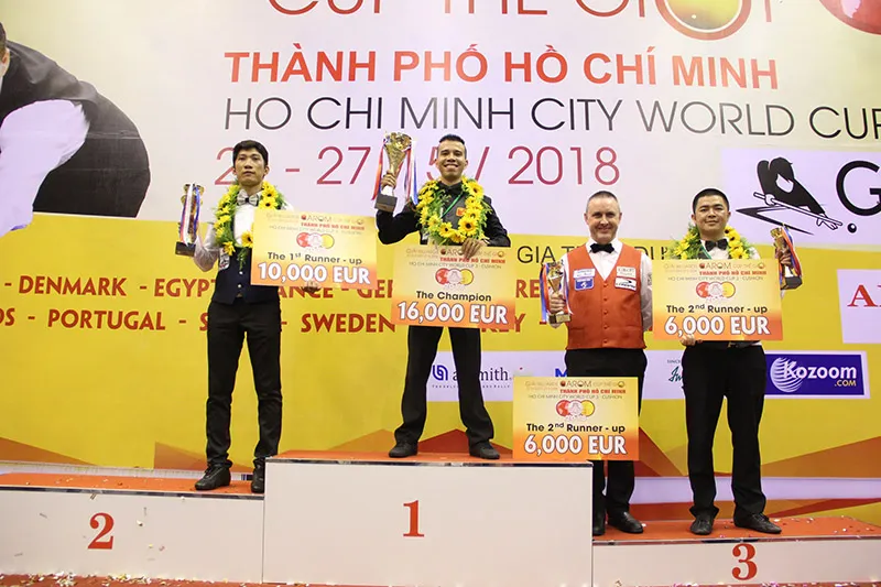 Giải Billiards 3 băng World Cup 2018: Trần Quyết Chiến lần đầu vô địch Biliards thế giới ảnh 1