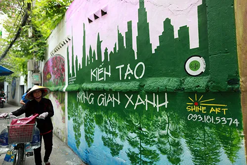 Phủ kín tường bẩn bằng những bức tranh 3D sống động ảnh 3