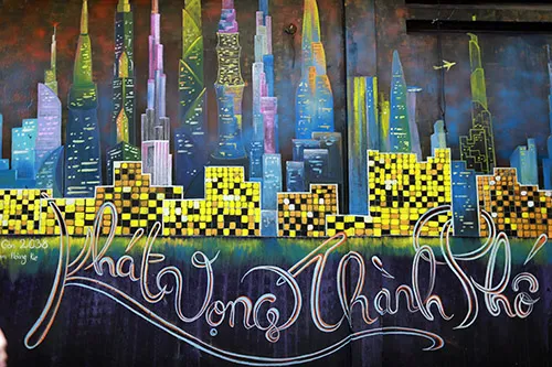 Phủ kín tường bẩn bằng những bức tranh 3D sống động ảnh 1