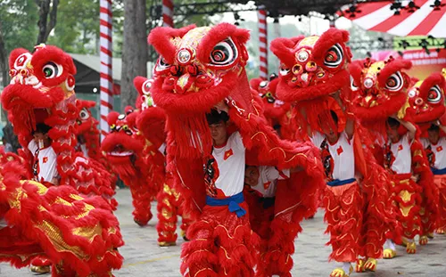 108 lân đồng diễn lập kỷ lục Guinness Việt Nam ảnh 1