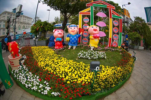 Đường hoa Nguyễn Huệ năm 2019 nhìn từ trên cao ảnh 9 Đường hoa Nguyễn Huệ năm 2019 nhìn từ trên cao ảnh 9
